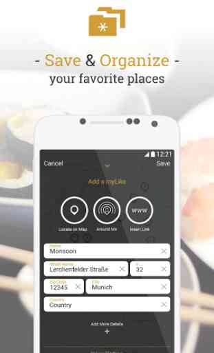 myLike – find and save places 3