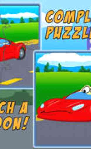 Cars Jigsaw Puzzles - Free Kids Jigsaw Puzzle with Fun Cartoon Car and Truck Movies - By Apps Kids Love, LLC 3