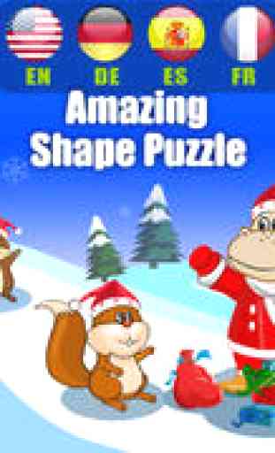 Christmas Shape Puzzle(Deluxe)- Educational Preschool Learning Games for Kids & Toddlers Free 1