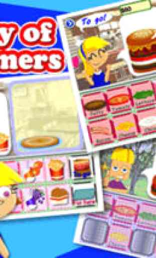 Classic Yummy Doodle Burger Game Apps-Eat Foods for Dinner & Drink Juice for Breakfast with Spooky Finger-Humor Fun Jar Effect,Cool,Simple,Preschool Boy & Girl Gold Games Journey App 3