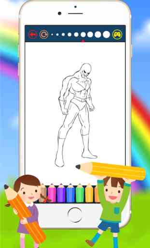 Cartoon Superhero Coloring Book - Drawing for kid free game 3