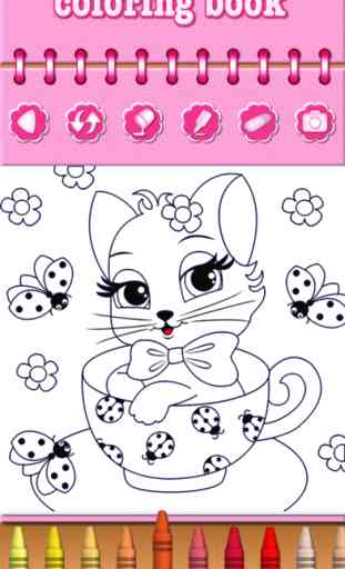 Cat Kitty Kitten Coloring Pages - Free Girl Games 2