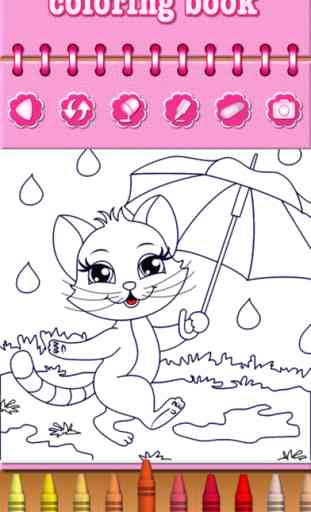 Cat Kitty Kitten Coloring Pages - Free Girl Games 4