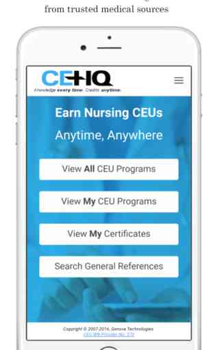 CEHQ - Continuing Education Credits for Nurses 1
