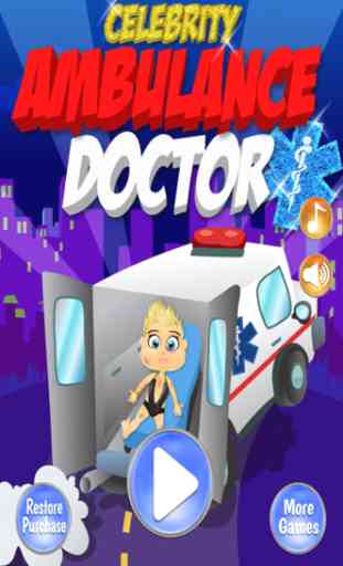 Celebrity Ambulance - Emergency Trauma Nurse & Doctor Games - Save a Life 1