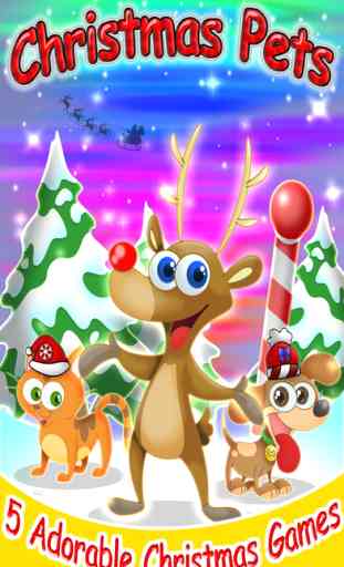 Christmas Pets - Draw, paint and play Xmas games 1