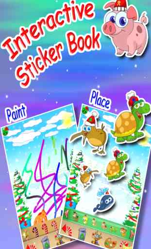 Christmas Pets - Draw, paint and play Xmas games 4