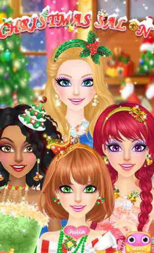 Christmas Salon - Girls Makeup, Dressup and Makeover Games 1