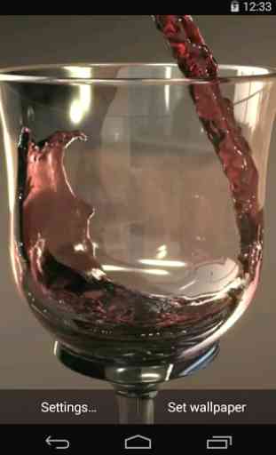 Glass of Wine Video LWP 1