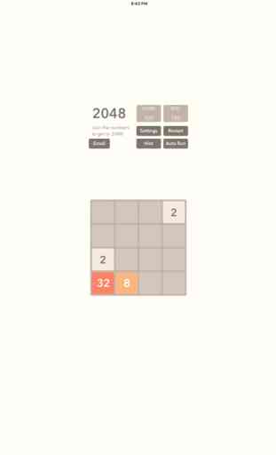 2048 tile number puzzle math game 4