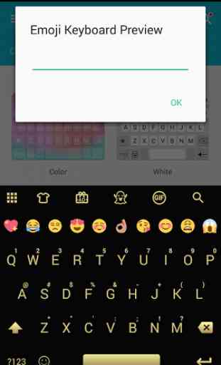 Flat Black Gold Emoji Keyboard 1