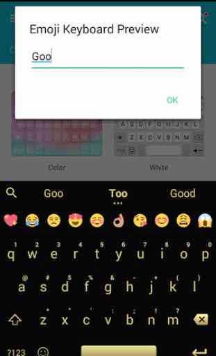 Flat Black Gold Emoji Keyboard 2