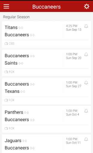 Football Schedule Buccaneers 1