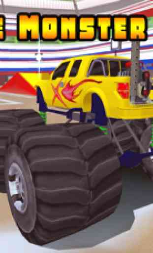 3D Monster Truck Smash Parking - Nitro Car Crush Arena Simulator Game FREE 1