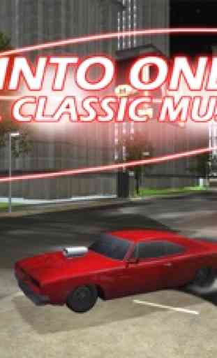 3D Muscle Car V8 Parking: Classic Car City Racing Free Game 3