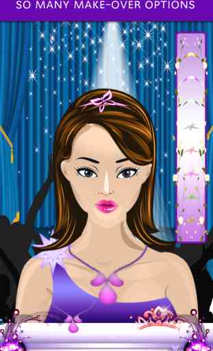 A Celebrity Fashion Dress Up, Makeover, and Make-up Salon Touch Games for Kids Girls 3