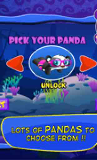 A Cute Panda Child Ocean Swimming Race : Free Girly animals vs fish games for girls and boys 2