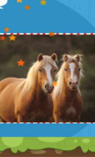 A Horse Puzzle with Haflinger Ponies - Free Learning Game-Fun for Horse Lovers 2