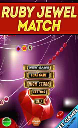 A Ruby Jewel Match : Free Gem 3 Matching Fun Brain Puzzle Games 1