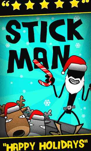 A Stickman Santa Stampede Christmas Reindeer Run Free Games for the Holidays! 1