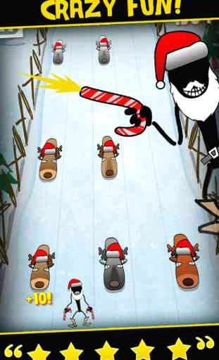 A Stickman Santa Stampede Christmas Reindeer Run Free Games for the Holidays! 2