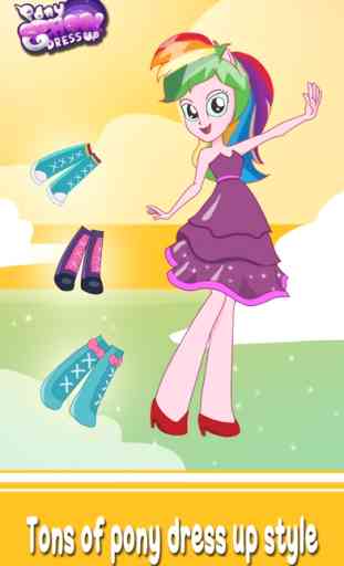 ` Dress up Pony School girls Equestria magic princess make up salon 2