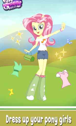` Dress up Pony School girls Equestria magic princess make up salon 3