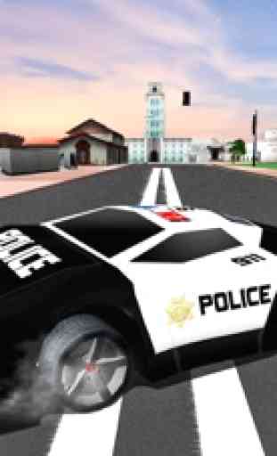 3D City Crime Police Car Drift Racer 2