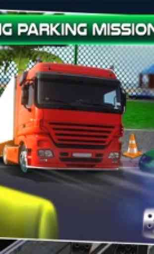 3D Truck Car Parking Simulator - School Bus Driving Test Games! 2