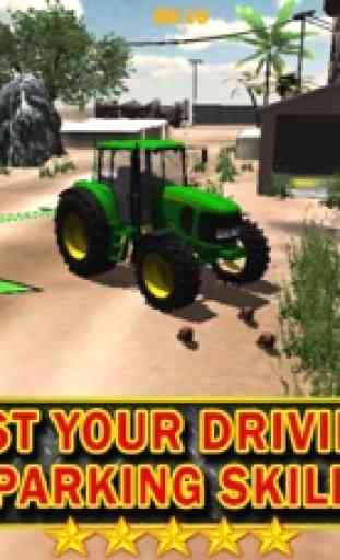 A Farm Tractor 3D Parking Game 3