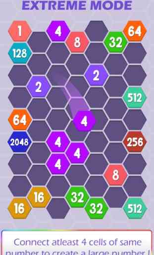 Connect Hexa Puzzle - Matching Numbers 4