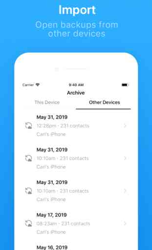 Contacts Backup + Transfer 3