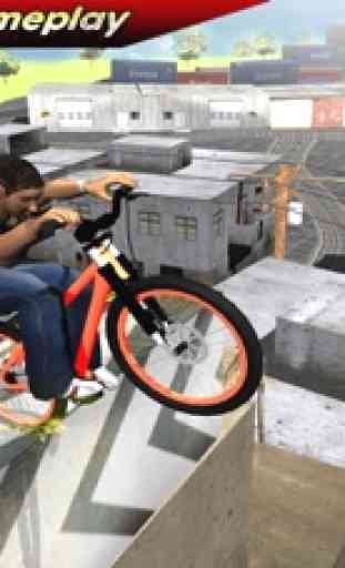 Extreme City Rooftop Free-Style Bike Rider Stunts 1