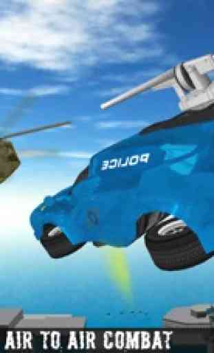 Flying Hero Robot: City Police Super Car Simulator 2
