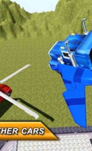 Free Flying Jet Truck Simulator: Transformer Car 4