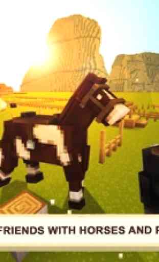 My Blocky Horse Racing: Animal Care Game for Girls 3