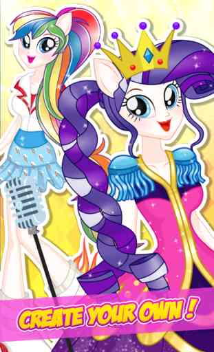 Pony Princess Girls Dress Up and Salon Games 2