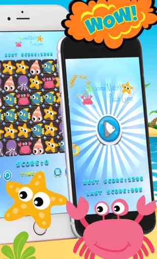 Sea animal Match 3 Puzzle Game For Kids 1