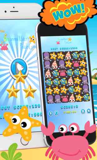 Sea animal Match 3 Puzzle Game For Kids 2