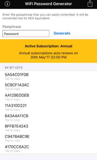 Wifi Password Gen - WEP Keys 1