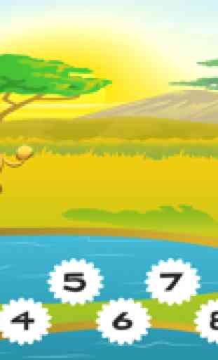 123 Safari Counting Game for Children: Learn to count the numbers 1-10 with animals of the nature 1