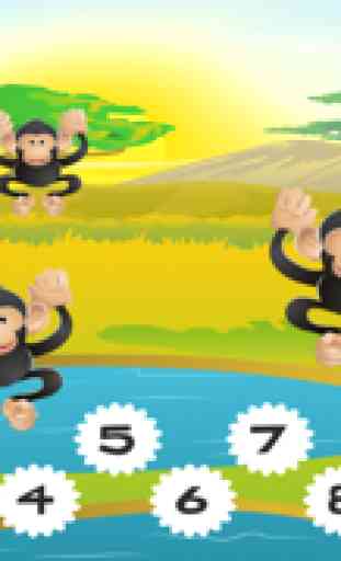 123 Safari Counting Game for Children: Learn to count the numbers 1-10 with animals of the nature 3