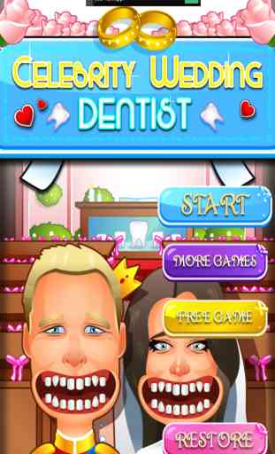 A Celebrity Wedding Day Dentist Game FREE- A fun and fashionable dentist / doctors game for little boys and girls. 1