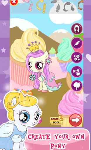 “Princess Pony Dress Up For Equestria Girls” : My Little Pets Friendship Rock salon and Make-Up Ever Game 2