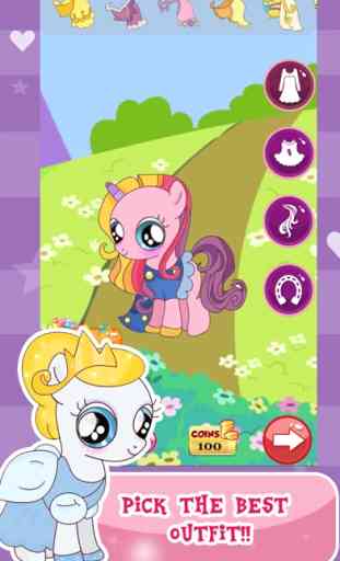 “Princess Pony Dress Up For Equestria Girls” : My Little Pets Friendship Rock salon and Make-Up Ever Game 3
