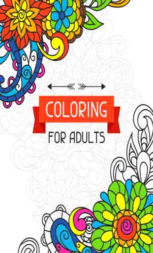 Adults Coloring Book Color Therapy for Anti-Stress 1