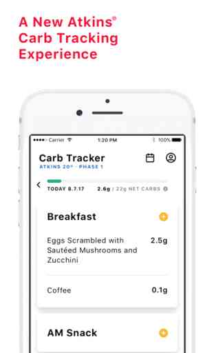 Atkins® Carb & Meal Tracker 1