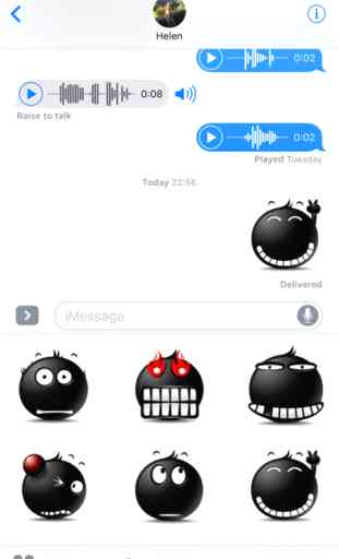 Black Emoji Sticker Pack for iMessage 1