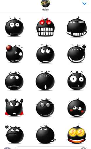 Black Emoji Sticker Pack for iMessage 2