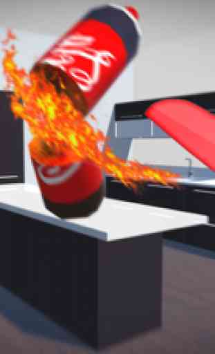 Bottle Flip vs Glowing Hot Knife Simulator 1